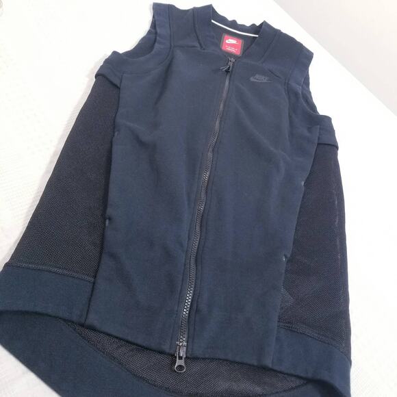 Nike Black Mesh Vest Full Zip Up - Picture 7 of 12